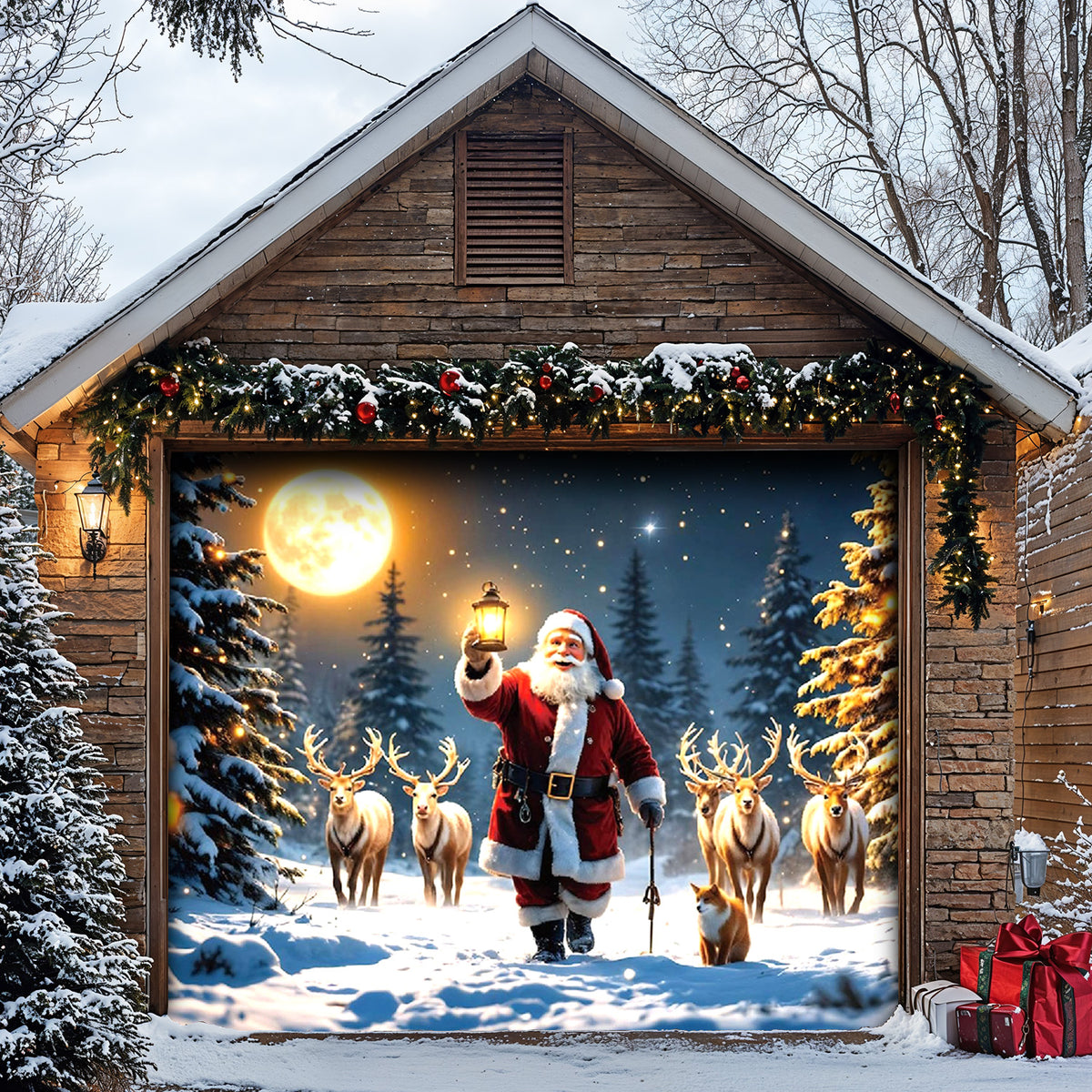 Lorva Christmas Garage Door Banner Decoration Christmas Delight