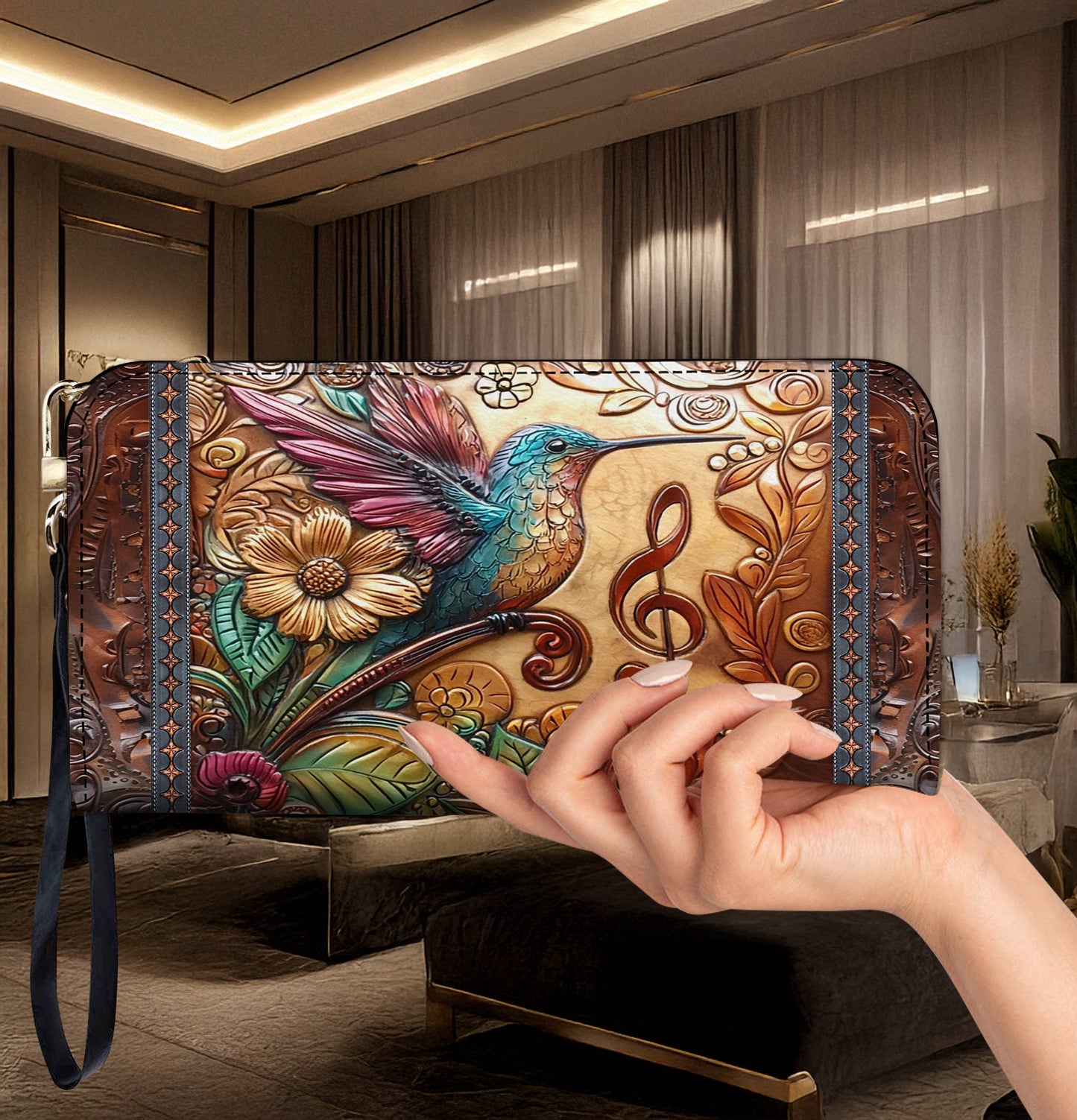 Lorva Leather Wallet Melody In Flight