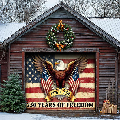 Lorva Garage Door Banner Decoration 250 Years Of Freedom