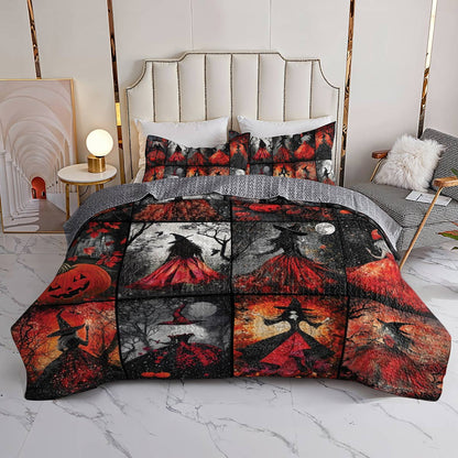 Witch Lorva All Season Quilt 3-Piece Set Scarlet Spell