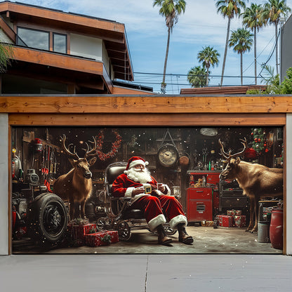 Lorva Christmas Garage Door Banner Decoration Merry Christmas Night