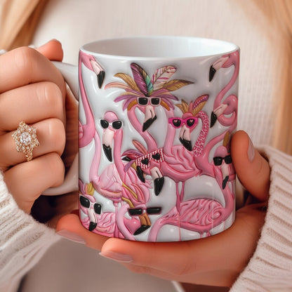 Lorva Flat Print Mug Queen Flamingo