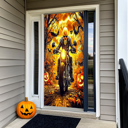 Lorva Halloween Door Cover Born To Ride Built For Halloween
