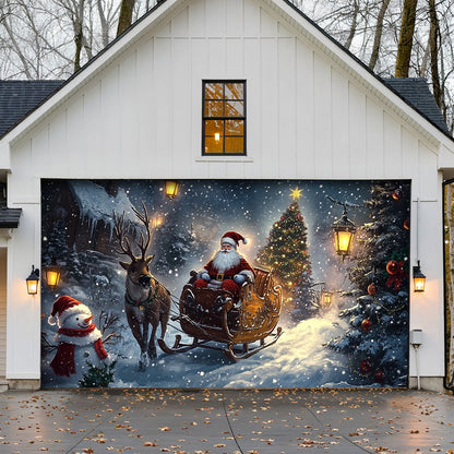 Lorva Christmas Garage Door Banner Decoration A Storybook Christmas Night