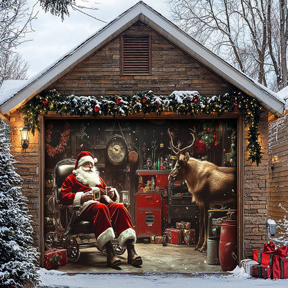 Lorva Christmas Garage Door Banner Decoration Merry Christmas Night