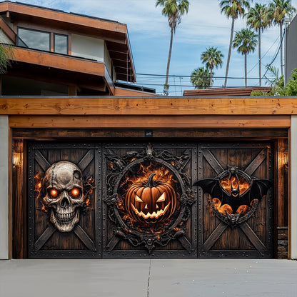 Lorva Halloween Garage Door Banner Decoration The Haunted Gate