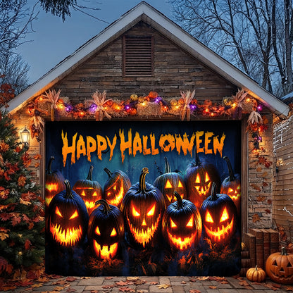 Lorva Halloween Garage Door Banner Decoration Nightmare Pumpkins Monster