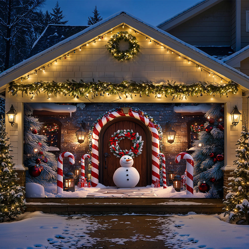 Lorva Christmas Garage Door Banner Decoration Christmas Gateway
