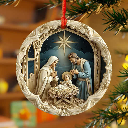 Lorva Holy Family 2D Acrylic Ornament Blessed