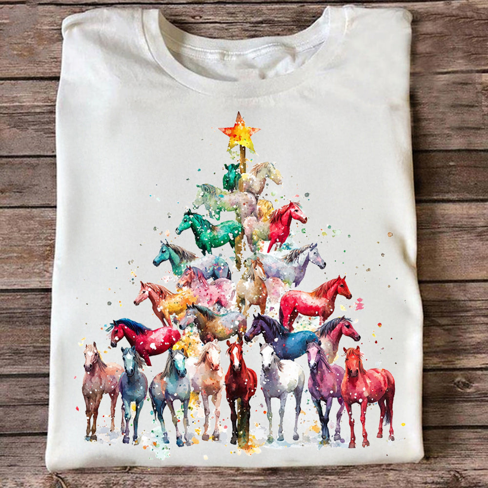 Lorva Horse T-shirt Happy Christmas