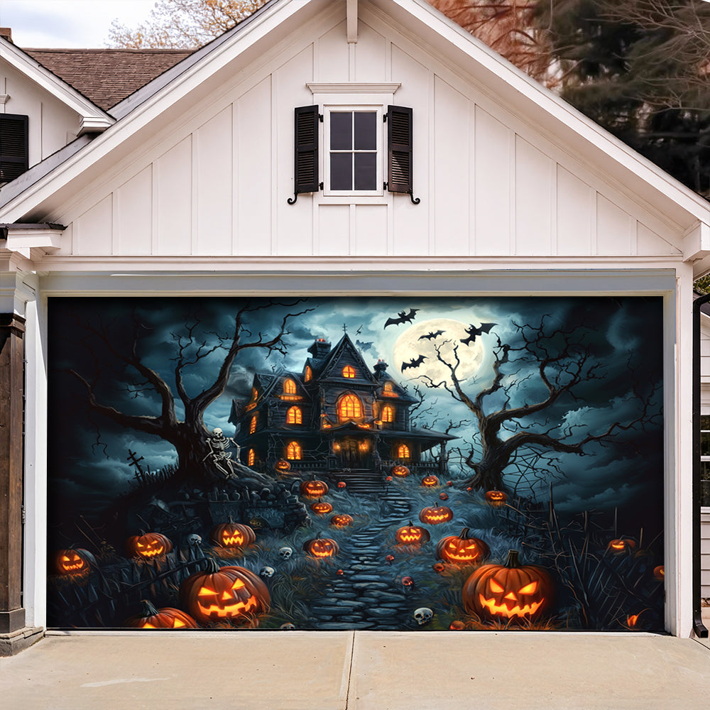 Lorva Halloween Garage Door Banner Decoration A deadly Night
