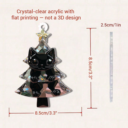 Lorva Cat 2D Acrylic Ornament Celestial Catmas Tree