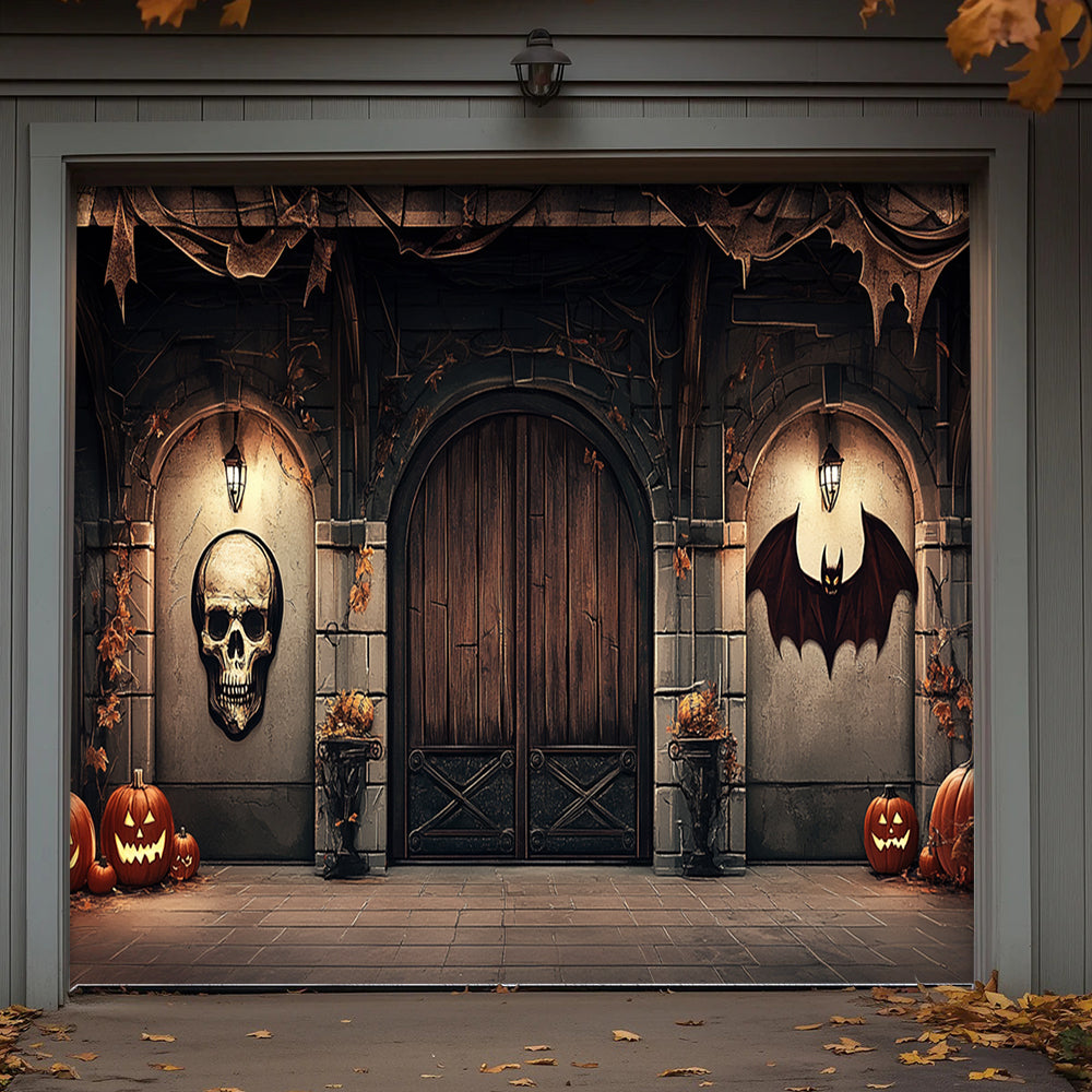 Lorva Halloween Garage Door Banner Decoration Infernal Halloween Gate