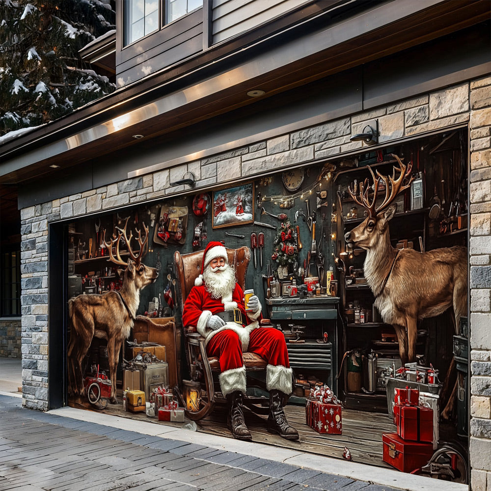 Lorva Christmas Garage Door Banner Decoration Majestic Home