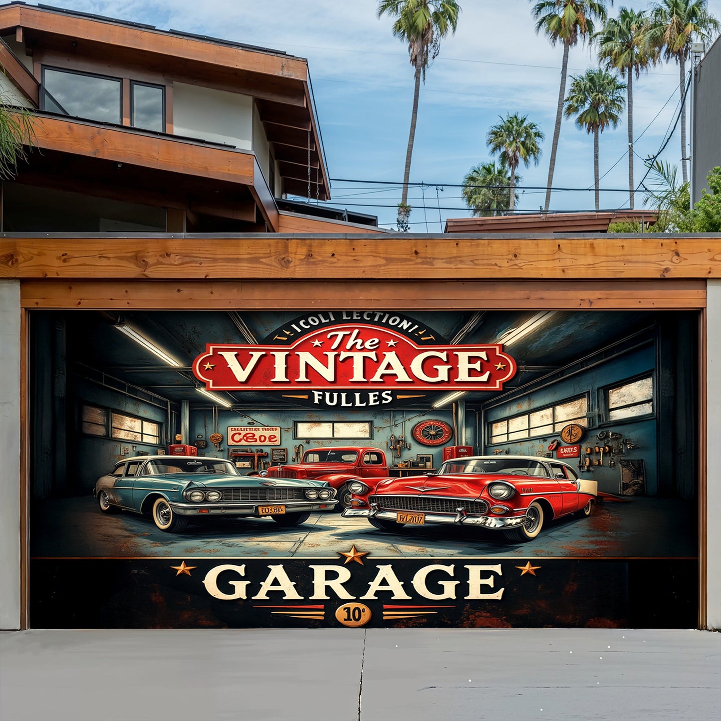 Lorva Garage Door Banner Decoration The Classic Legends Garage