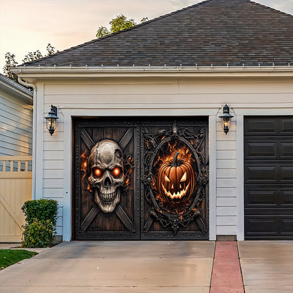 Lorva Halloween Garage Door Banner Decoration The Haunted Gate