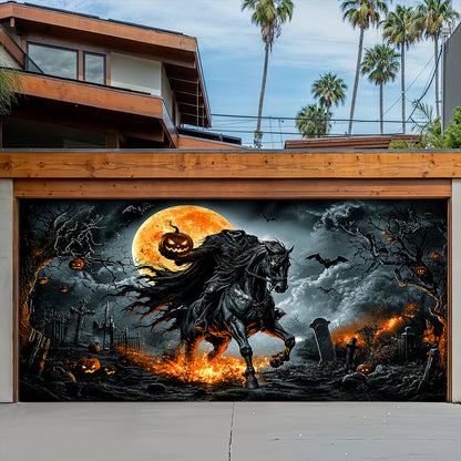Lorva Halloween Garage Door Banner Decoration Legend Of The Headless Rider