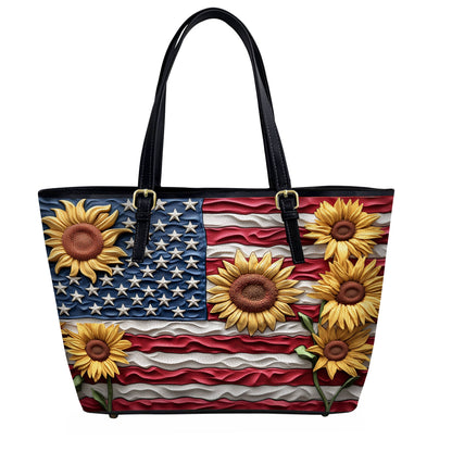 Lorva Leather Tote Bag Sunflower Freedom