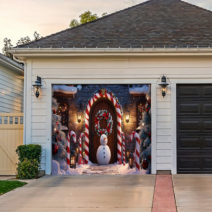 Lorva Christmas Garage Door Banner Decoration Christmas Gateway
