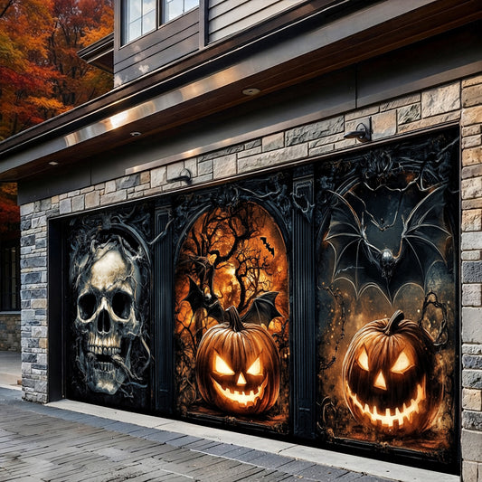 Lorva Halloween Garage Door Banner Decoration Infernal Halloween Gate