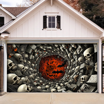 Lorva Halloween Garage Door Banner Decoration Tunnel of the Dead