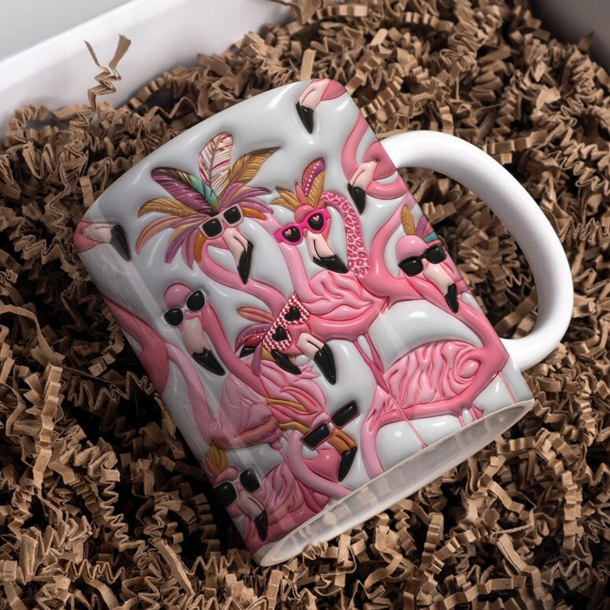 Lorva Flat Print Mug Queen Flamingo