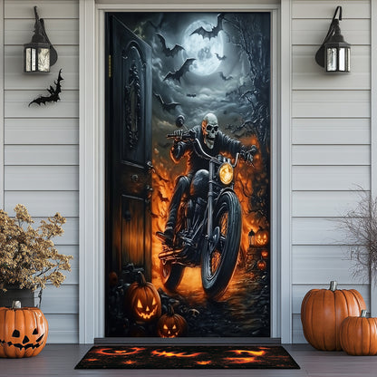 Lorva Halloween Door Cover Skull Rider Haunted