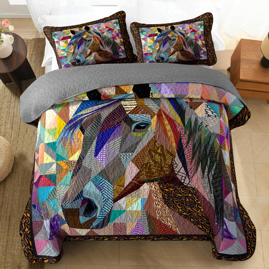 Lorva All Season Quilt 3-Piece Set Gorgeous Horse