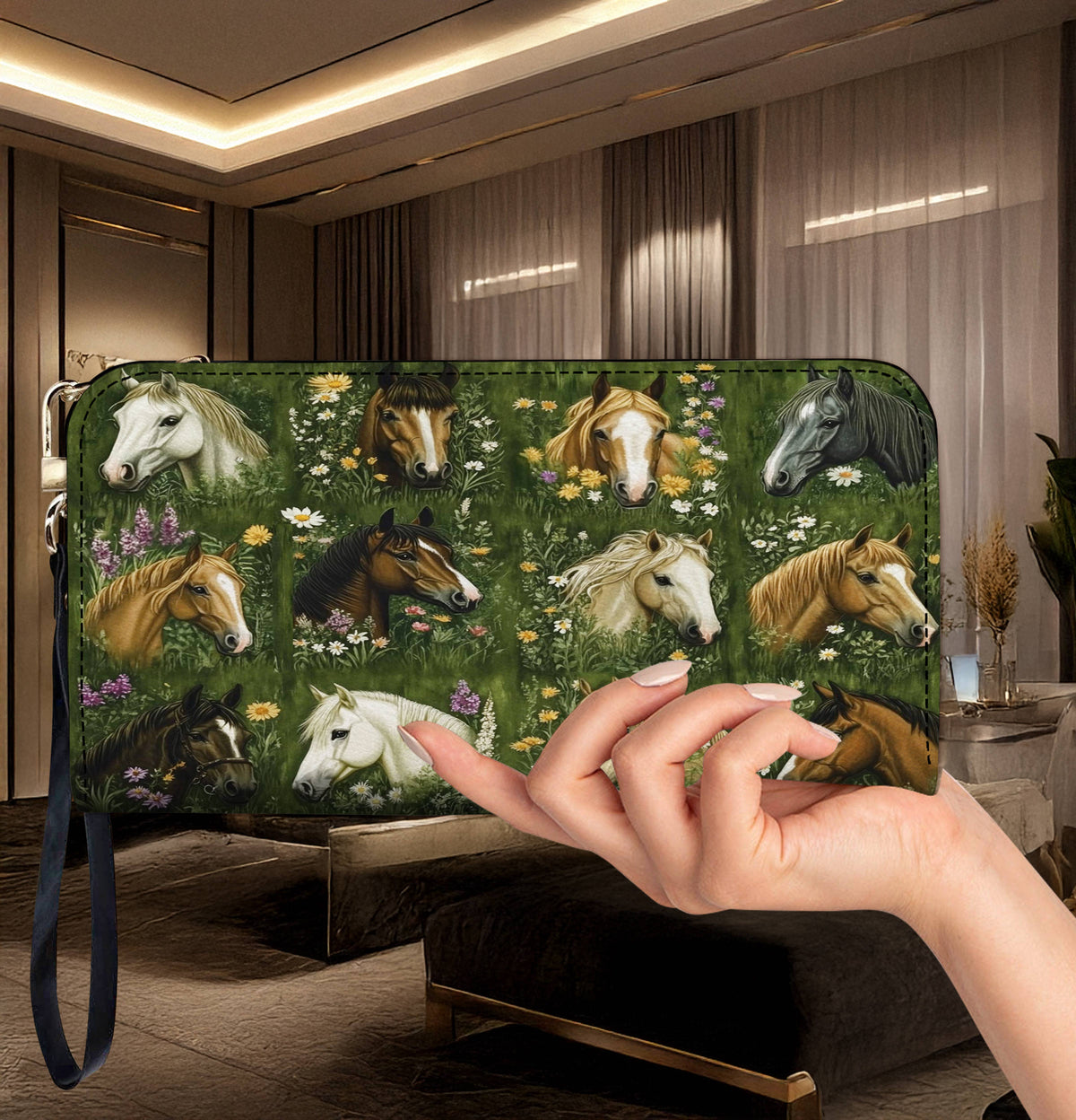 Lorva Leather Wallet Nature’s Symphony Horse