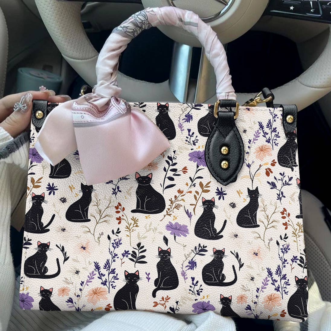 Lorva Leather Bag Enchanted Black Cat