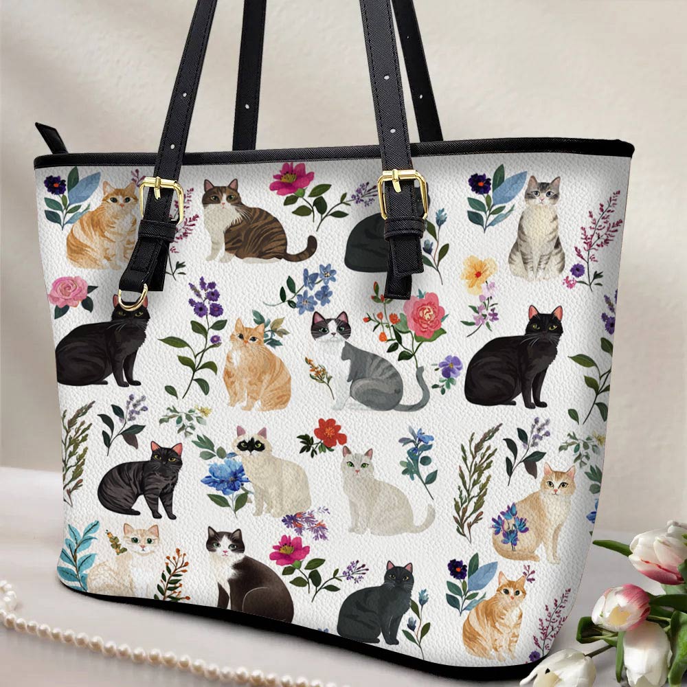 Lorva Leather Tote Bag Whisker Wonderland