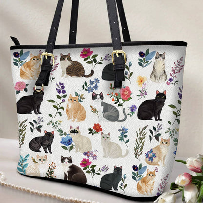 Lorva Leather Tote Bag Whisker Wonderland