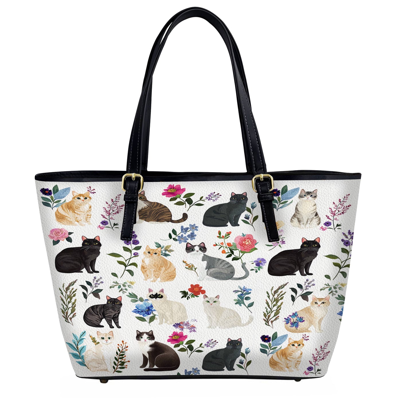 Lorva Leather Tote Bag Whisker Wonderland