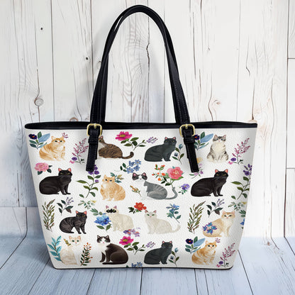 Lorva Leather Tote Bag Whisker Wonderland