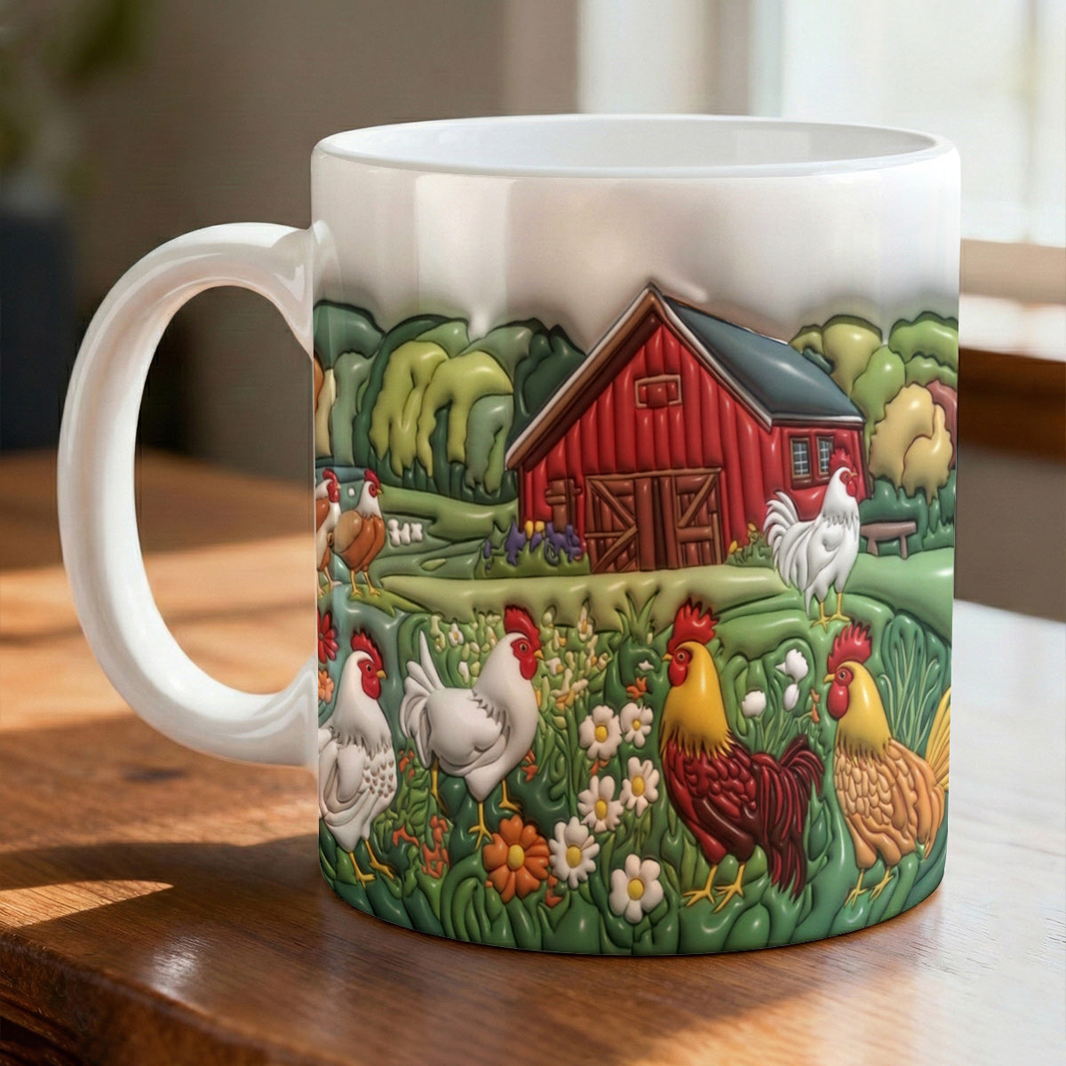 Lorva Chicken Mug Peace Farmlife