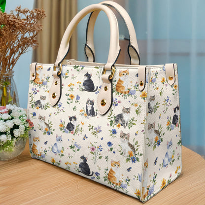 Lorva Cat Leather Bag Cute Garden