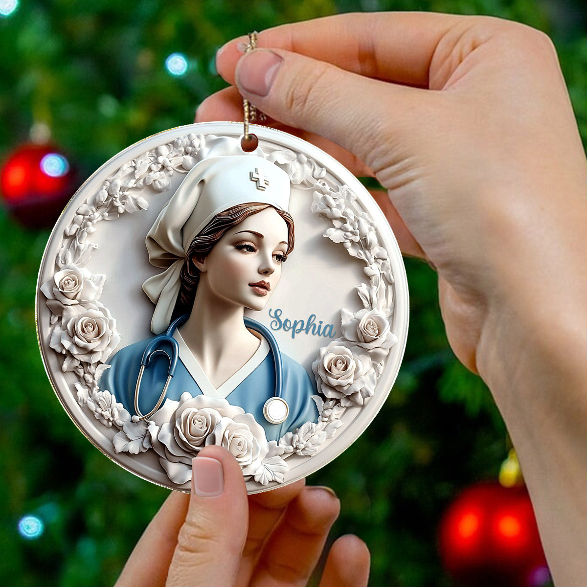 Lorva Nurse Personalized 2D Acrylic Ornament Beautiful Nurse’s Devotion
