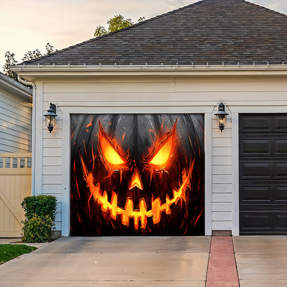 Lorva Halloween Garage Door Banner Decoration Halloween Horror Pumpkin Face