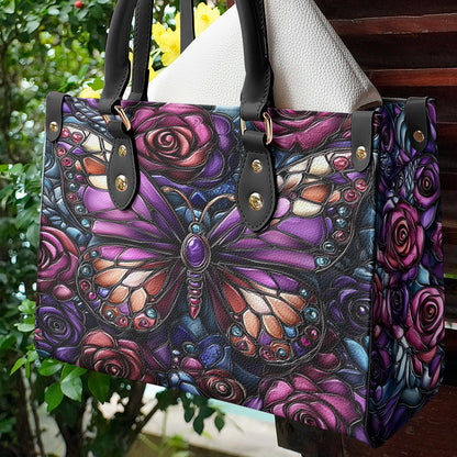 Lorva Butterfly Leather Bag Rose & Butterfly Elegance