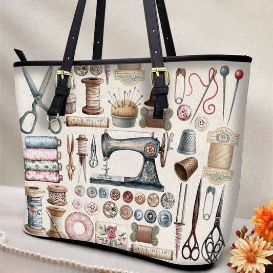 Lorva Leather Tote Bag Threaded Memories