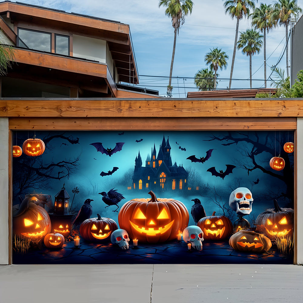 Lorva Halloween Garage Door Banner Decoration Happy Halloween