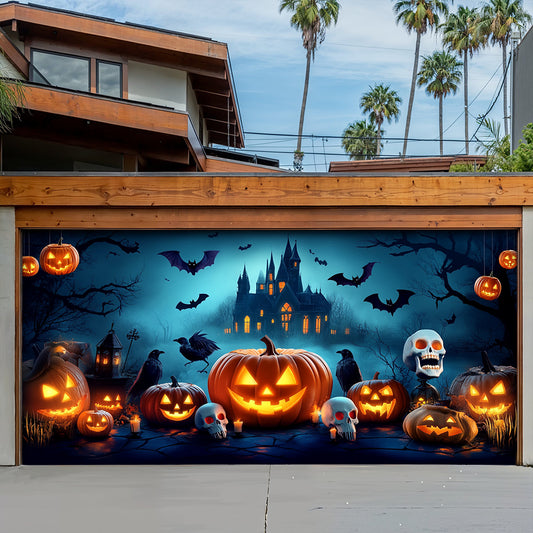 Lorva Halloween Garage Door Banner Decoration Happy Halloween