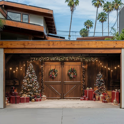 Lorva Christmas Garage Door Banner Decoration Christmas Themed Barn Door