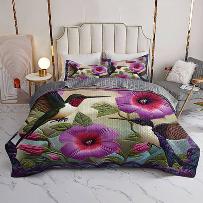 Lorva All Season Quilt 3-Piece Set Hummingbird Lovely
