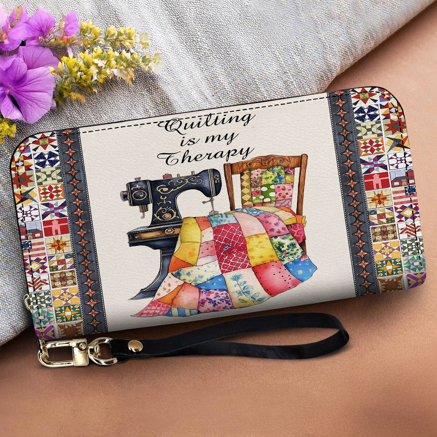 Lorva Leather Wallet Quilting Is My Therapy