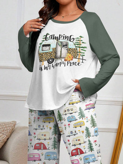 Lorva Raglan Lounge Pajamas Camping Is My Happy Place