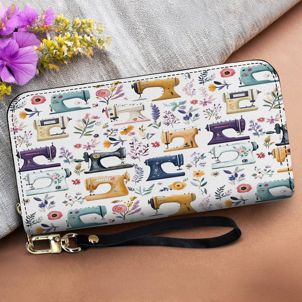 Lorva Sewing Leather Wallet Floral Sewing Machines