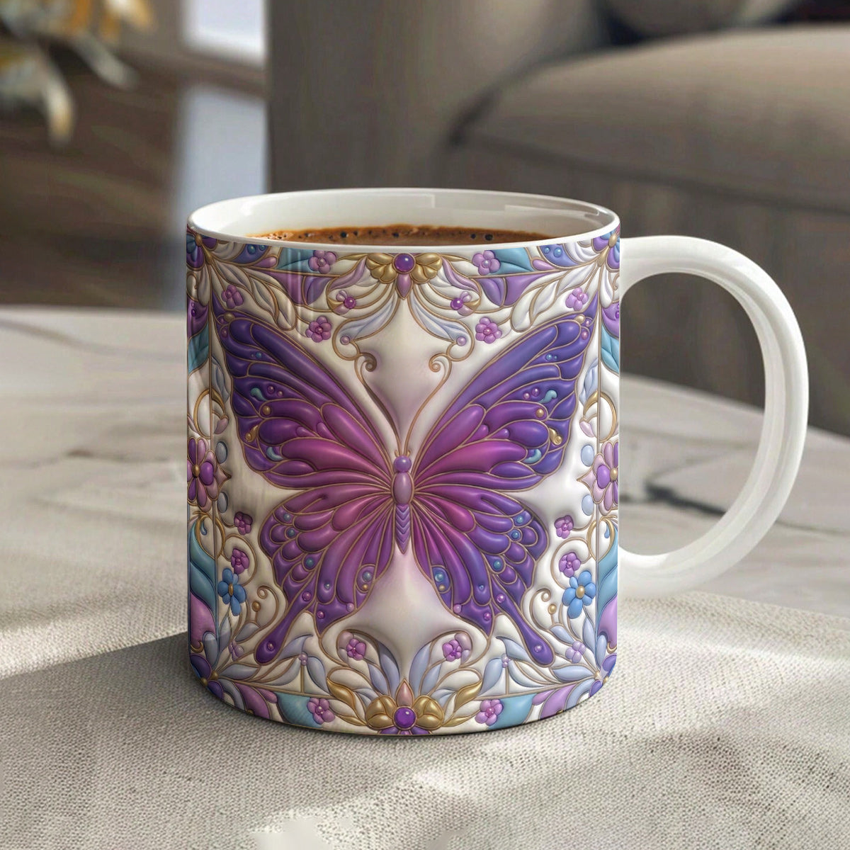 Lorva Mug  Puffy Magnificent Butterfly