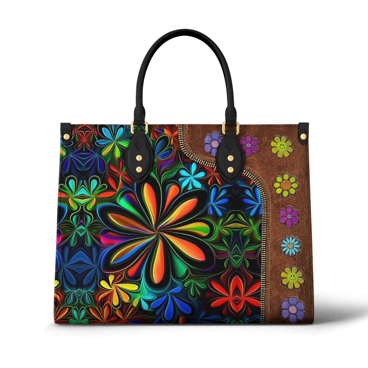 Lorva Hippie Leather Bag Flower Child