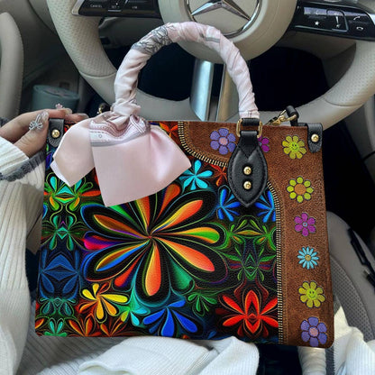 Lorva Hippie Leather Bag Flower Child